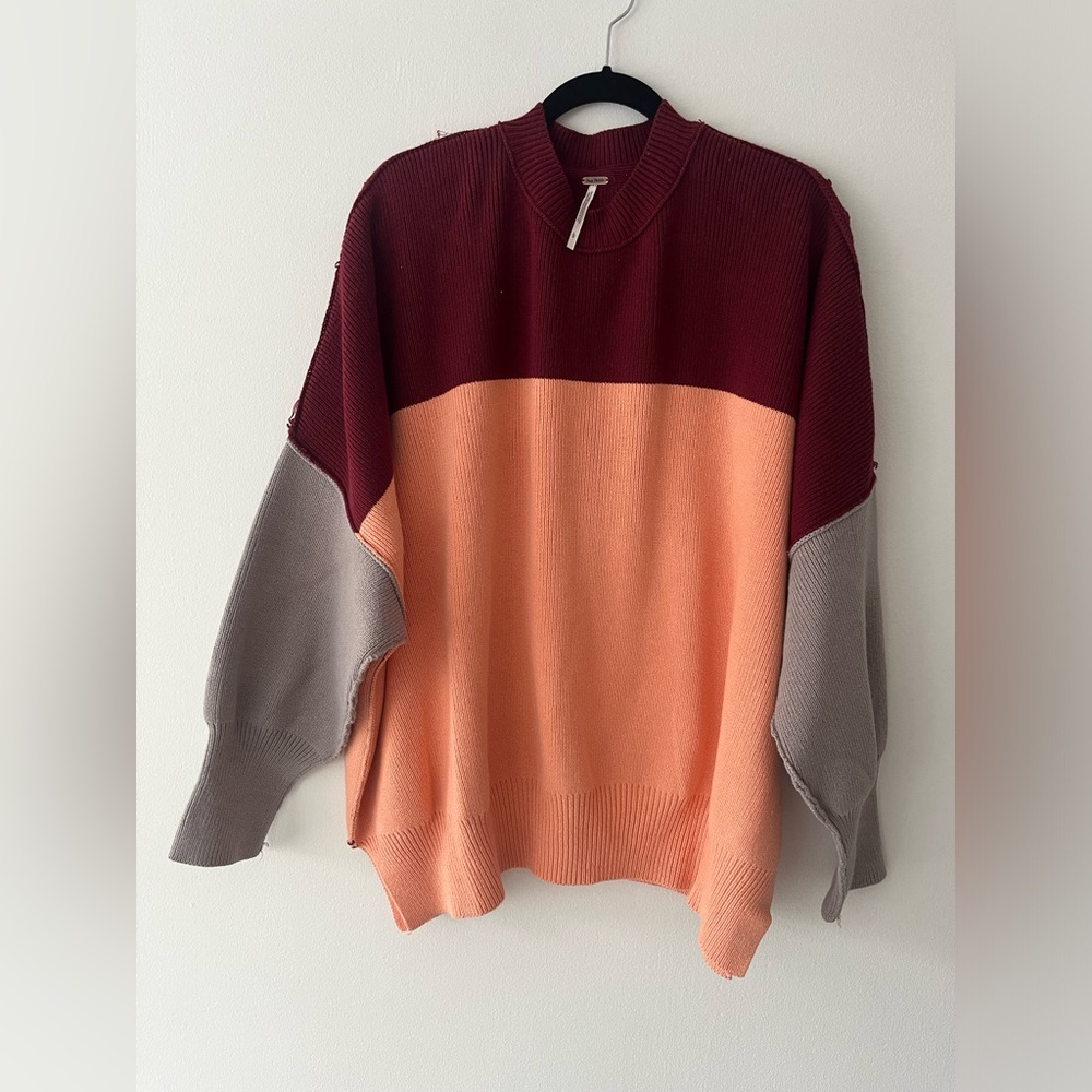 Free People colour blocked pullover size L